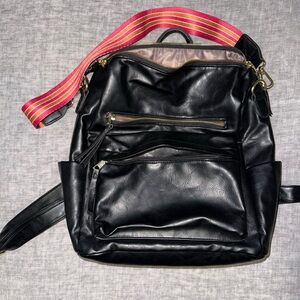 Stylish Black Backpack / Shoulder bag
